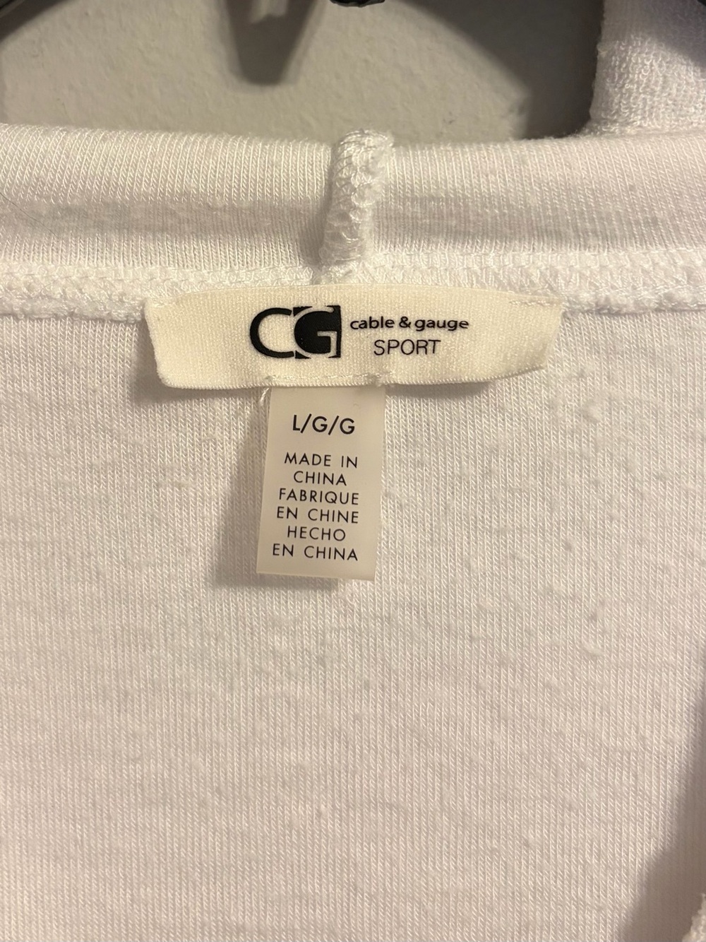 Cable & Gauge White V-Neck Hooded Lounge Top & Bottom Terry Cloth - Picture 2 of 10